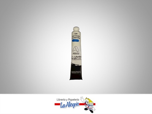 [7592812000758] PINTURA ACRILICA 60CC - 039 - AZUL CERULEO MARCA ATENEA