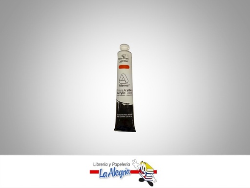 [7592812000956] PINTURA ACRILICA 60CC - 027 - ROJO CLARO MARCA ATENEA   