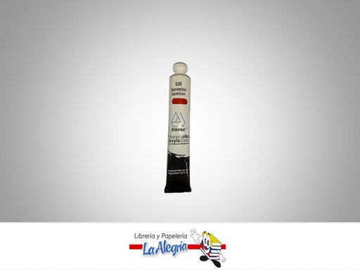 [7592812000994] PINTURA ACRILICA 60CC - 030 - BERMELLON MARCA ATENEA   