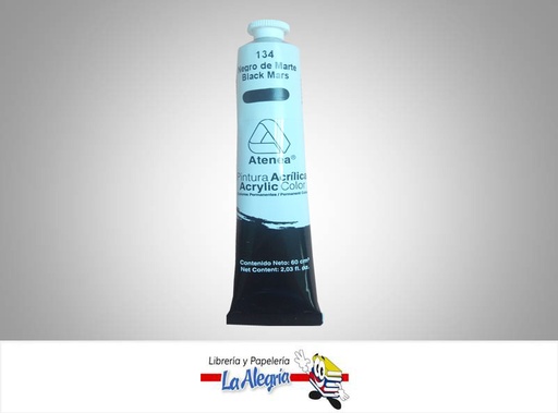 [7592812001717] PINTURA ACRILICA 60CC - 134 - NEGRO DE MARTE MARCA ATENEA