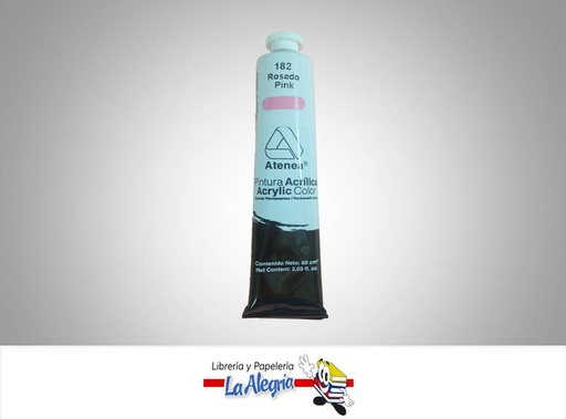 [7592812002004] PINTURA ACRILICA 60CC - 182 - ROSADO MARCA ATENEA