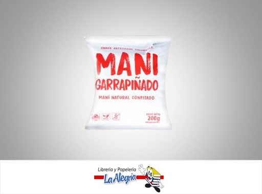 [7592910001213] MANI NATURAL GARRAPINADO 200G MARCA LA ALHAMBRA   