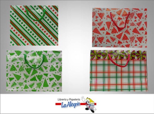 [7592936159073] BOLSA DE REGALO 16.5X23 D/NAVIDAD MARCA KUCHIS   