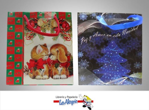 [7592936159080] BOLSA DE REGALO 19X17 D/NAVIDAD MARCA KUCHIS   