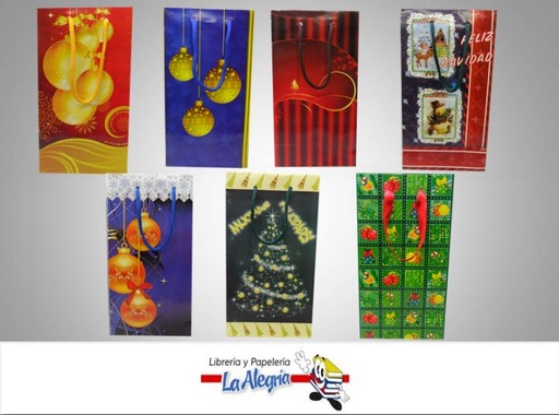 [7592936159103] BOLSA DE REGALO 25.5X14 D/NAVIDAD MARCA KUCHIS   