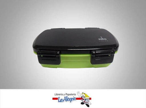 [7593082007386] LONCHERA VIANDA 1204 VERDE/NEGRO MARCA SABA