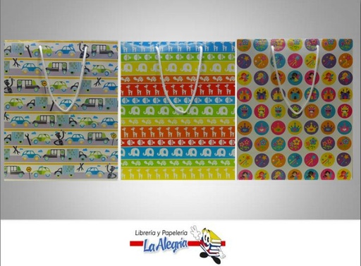 [7593187000855] BOLSA DE REGALO 30X24,5 INFANTIL MARCA SHOPPINGBAGS   