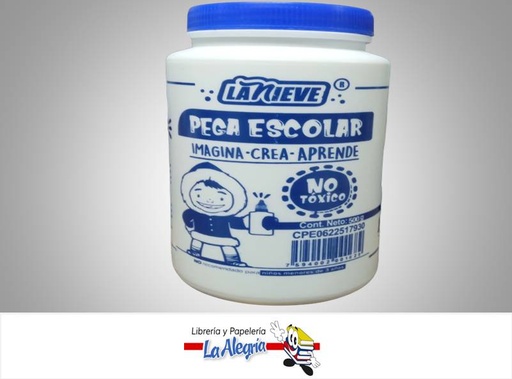 [7594002001628] PEGA LIQUIDA BLANCA 500 GR UND MARCA LA NIEVE