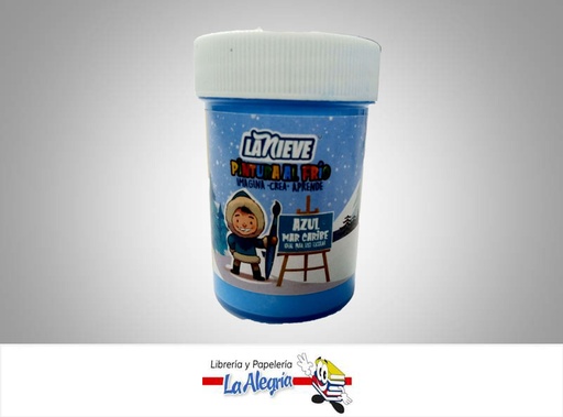 [7594002002238] PINTURA AL FRIO 60CC AZUL MAR CARIBE MARCA LA NIEVE   