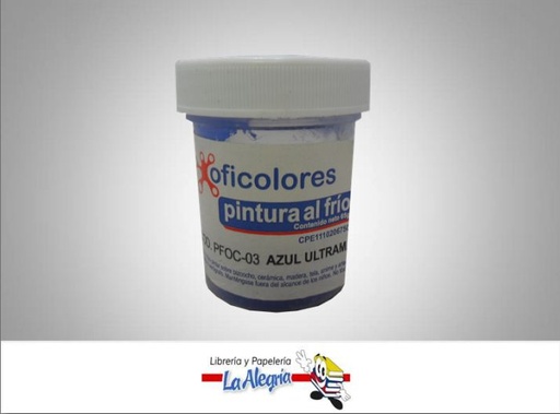 [7595666000103] PINTURA AL FRIO 65GR AZUL ULTRAMAR MARCA OFICOLORES   
