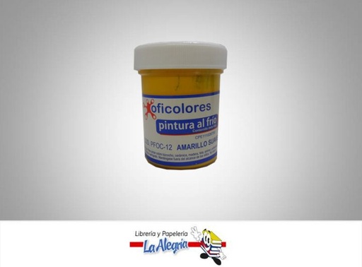 [7595666000134] PINTURA AL FRIO 65GR AMARILLO SUAVE MARCA OFICOLORES   