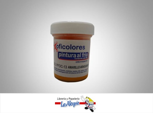 [7595666000141] PINTURA AL FRIO 65GR AMAR ARAGUANEY MARCA OFICOLORES   