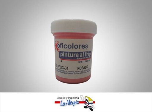 [7595666000233] PINTURA AL FRIO 65GR ROSADO MARCA OFICOLORES   