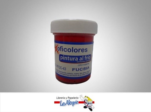 [7595666000271] PINTURA AL FRIO 65GR FUCSIA MARCA OFICOLORES   