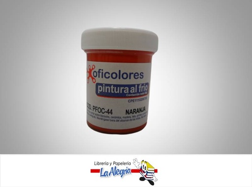 [7595666000288] PINTURA AL FRIO 65GR NARANJA MARCA OFICOLORES   