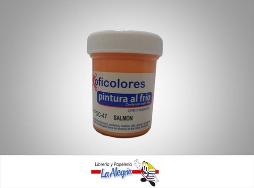 [7595666000332] PINTURA AL FRIO 65GR SALMON MARCA OFICOLORES   