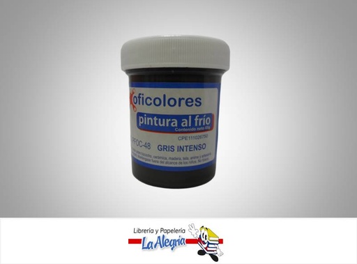 [7595666000349] PINTURA AL FRIO 65GR GRIS INTENSO MARCA OFICOLORES   