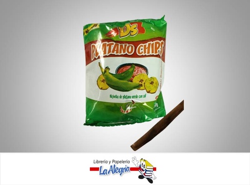[7595914001180] PLATANO CHIPS CON AJO 150GR    