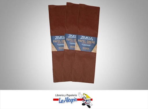 [7598061000839] PAPEL CREPE 50X200 CM MARRON MARCA ZAKIA   