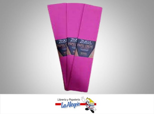 [7598061000884] PAPEL CREPE 50X200 CM ROSADO MARCA ZAKIA   