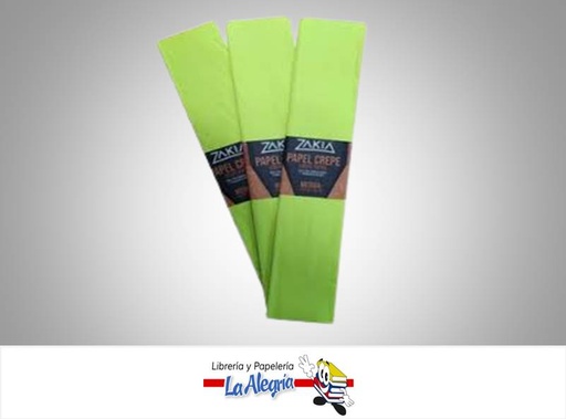 [7598061000891] PAPEL CREPE 50X200 CM VERDE MENTA MARCA ZAKIA   