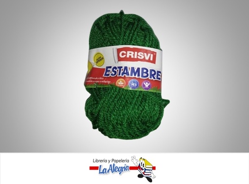 [7598874007452] ESTAMBRE ESCOLAR 10GR VERDE UND MARCA CRISVI   