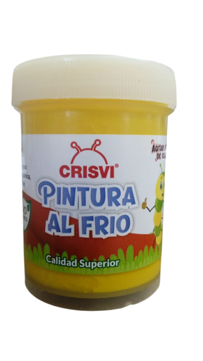 [7598874008817] PINTURA AL FRIO 80 GR AMARILLO MARCA CRISVI   