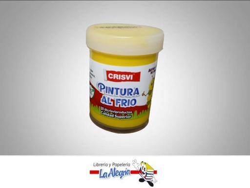 [7598874008817] PINTURA AL FRIO 80 GR AMARILLO MARCA CRISVI   