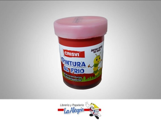 [7598874008831] PINTURA AL FRIO 80 GR ROJO MARCA CRISVI   