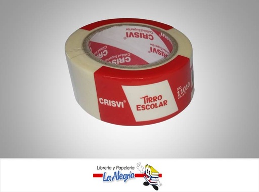 [7598874009098] TIRRO ESCOLAR 1110 24MMX9 METROS BLANCO UND MARCA CRISVI