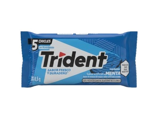 [7622201776664] CHICLE TRIDENT 5 PZ MENTA MARCA ADAMS