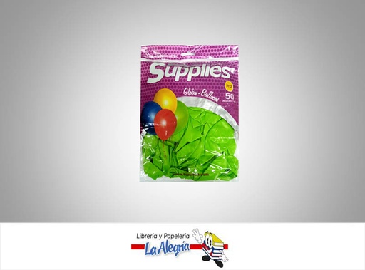 [766782347572] GLOBO R12 ESTANDARD VERDE MANZANA 50UND MARCA TOPENCA