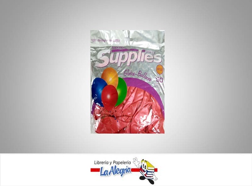 [766882346932] GLOBO R12 METALIZADO ROJO 50UND MARCA SUPPLIES   