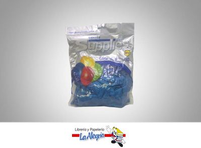 [766882347090] GLOBO R12 METALIZADO AZUL OSCURO 50 MARCA SUPPLIES   