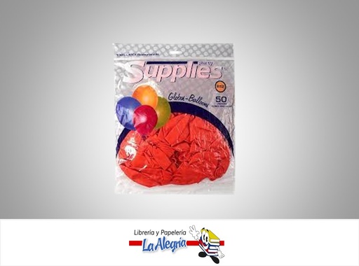 [766882347236] GLOBO R12 METALIZADO NARANJA 50 UND MARCA SUPPLIES   