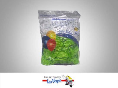 [766882348080] GLOBO R12 METALIZADO VERDE CLARO 50 UND MARCA SUPPLIES   