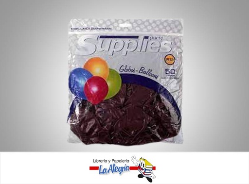 [766882348226] GLOBO R12 CROMADO MARRON 50 UND MARCA SUPPLIES   