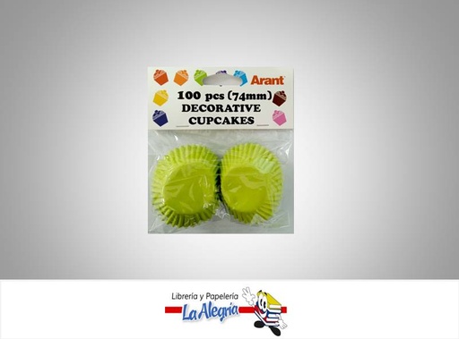[7687435481005] CAPACILLO CON DISEÑO 74MM 100 PZ VERDE MAN MARCA ARANT