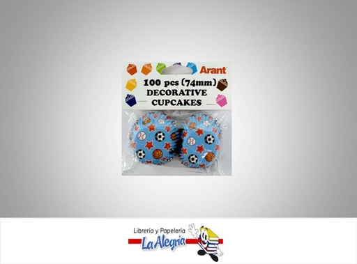 [7687435481111] CAPACILLO CON DISEÑO 74MM 100 PZ AZUL/PELO MARCA ARANT