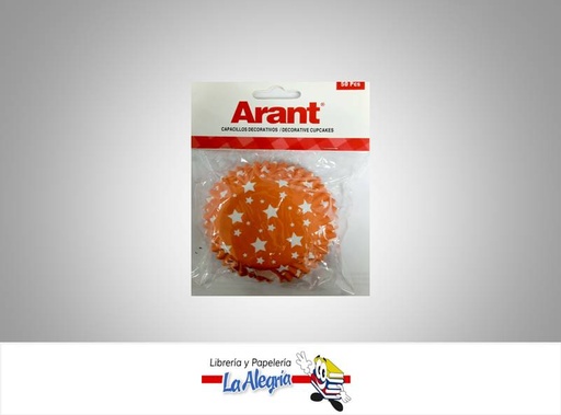 [7687435481463] CAPACILLO CON DISENO 50PZ NARAN/ESTRELLA MARCA ARANT
