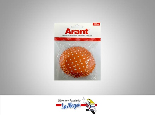 [7687435481524] CAPACILLO C/DISENO 50PZ NARAN/PBLAN MARCA ARANT   