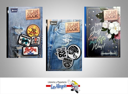 [7702111450745] LIBRETA EMPASTADA 1MAT JEAN BOOK 100H MARCA NORMA   