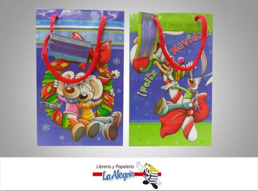 [7704029080564] BOLSA DE REGALO 22X14 D/NAVIDAD MARCA O.K.   