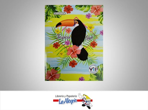 [7707188184807] CUADERNO ENGRAPADO PEQUEÑO 1 LINEA 100 HOJAS MARCA PAPPYER