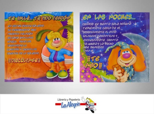 [7707277030268] TARJETA DE REGALO C/SOBRE 2 MOTIV 22X22 MARCA NANO EXPRESSION   