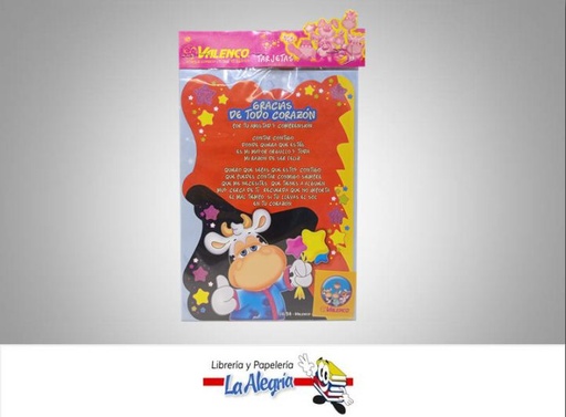 [7707308780056] TARJETA DE REGALO C/SOBRE 23,5X16CM AMOR MARCA VALENCO   