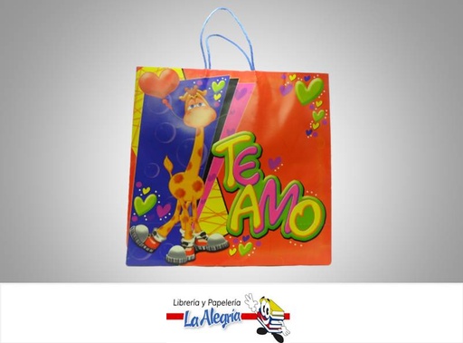 [7707308780858] BOLSA DE REGALO 34X34 AMOR MARCA VALENCO   