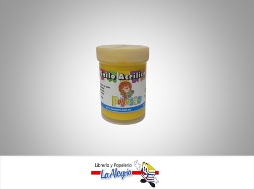 [7707321281011] PINTURA ACRILICO VINILO 80 GR AMARILLO MARCA PAYASITO   