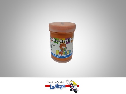 [7707321281110] PINTURA ACRILICO VINILO 80 GR NARANJA MARCA PAYASITO   