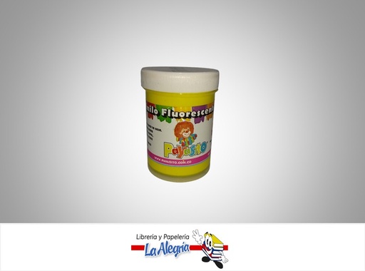 [7707321281202] PINTURA ACRILICO VINILO FLUORESCENTE 80 GR AMARIL MARCA PAYASITO   